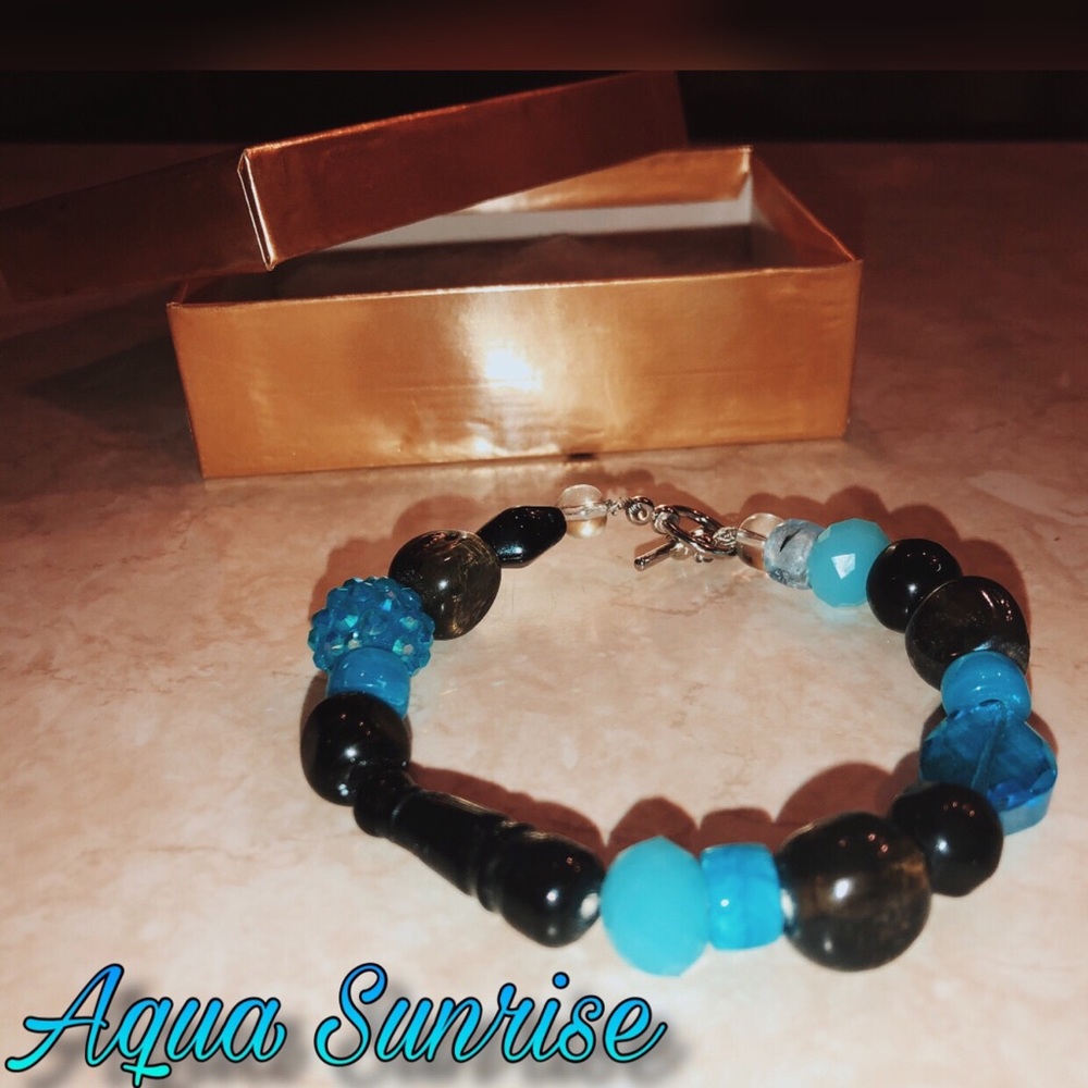 Handcrafted Bracelet: Aqua Sunrise